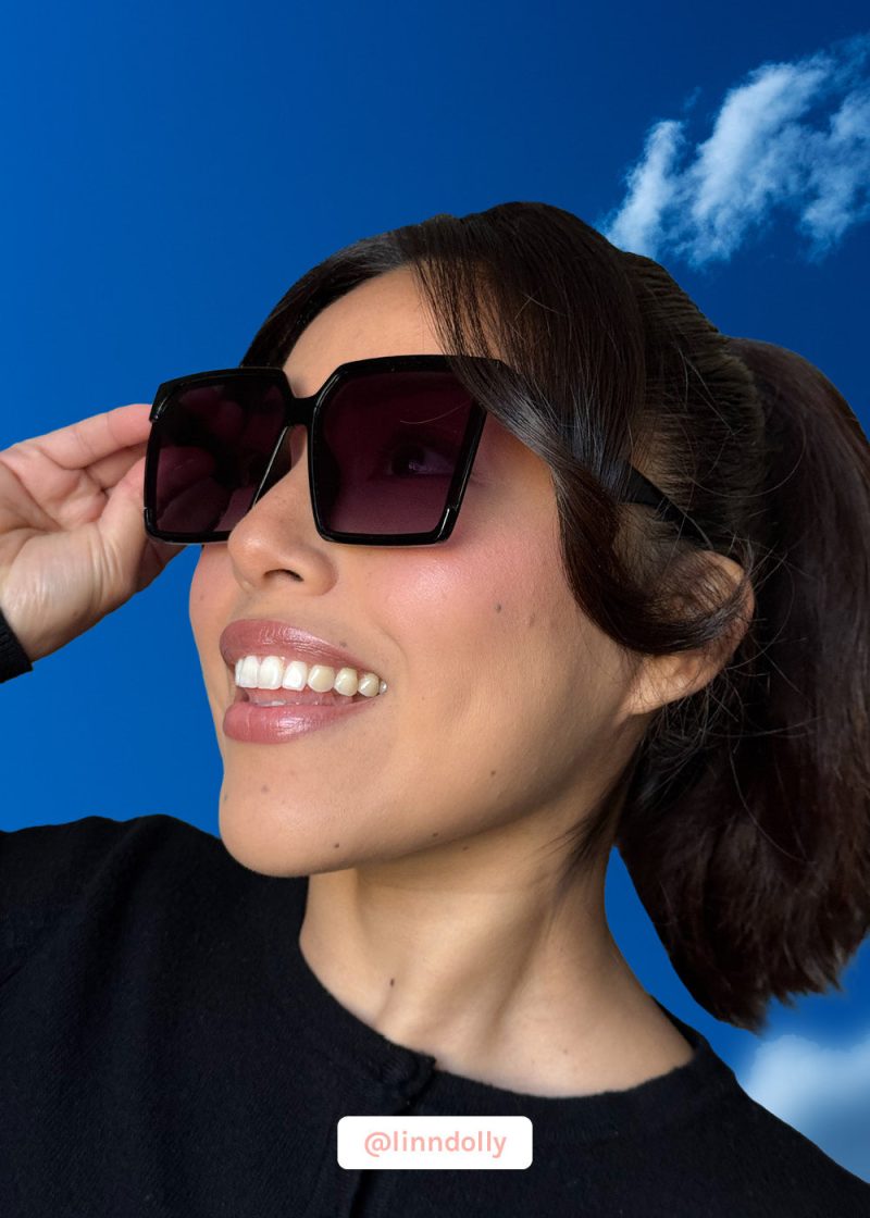 Oversized Chic Rectangular Glasses - Image 2
