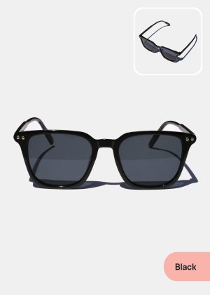 Rectangular Double-Bridge Sunglasses