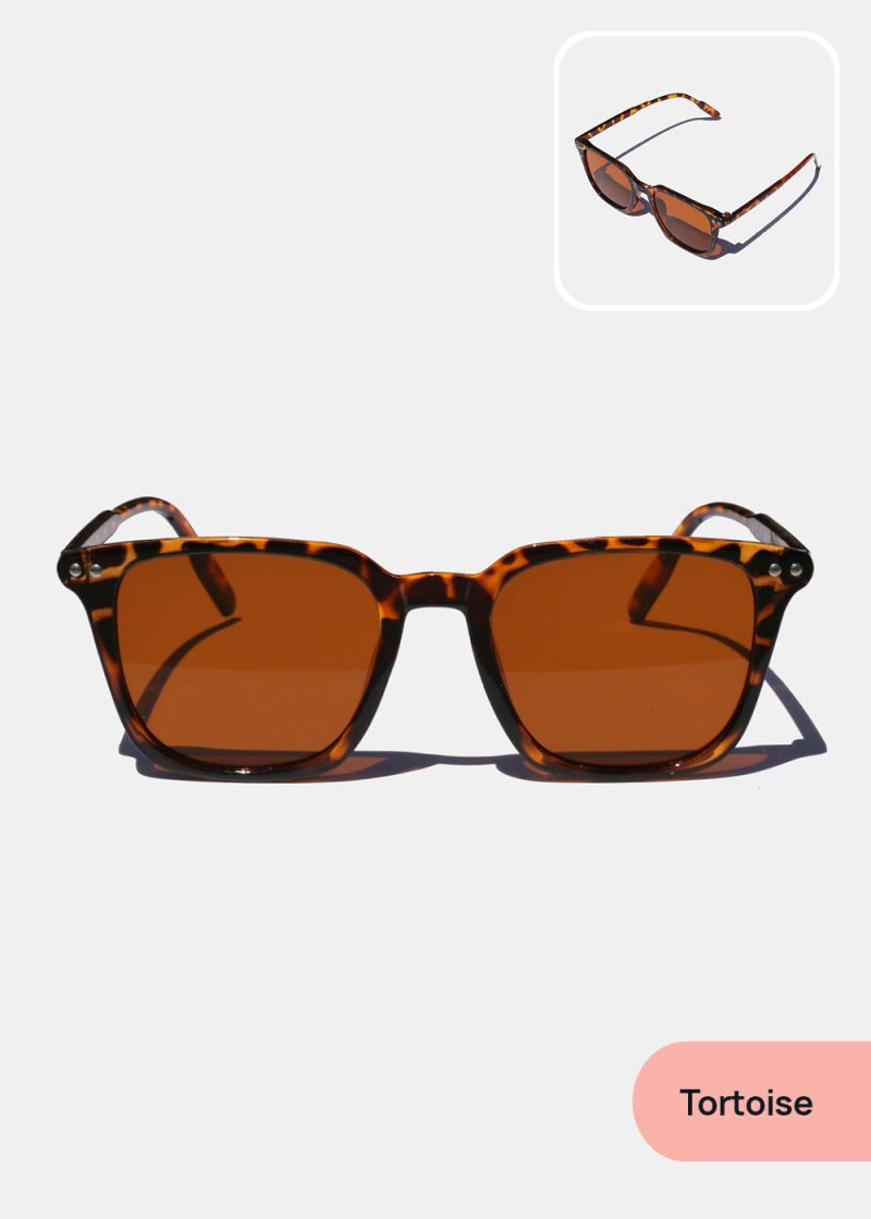 Rectangular Double-Bridge Sunglasses - Image 2