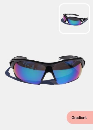 Sporty Semi-Rimless Glasses